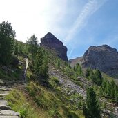 aufstieg zum tristennoeckl und blick zu schneebiger nock fr