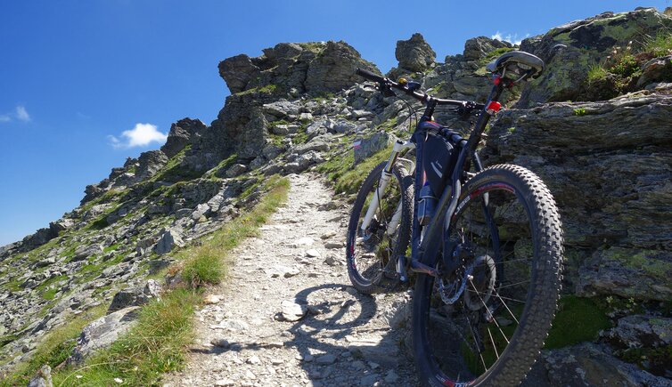 smt weg e karnischer hoehenweg richtung hollbrucker spitze mountainbike mtb